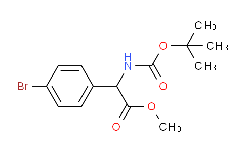 CAS No. 709665-73-6, methyl 2-(4-bromophenyl)-2-((tert-butoxycarbonyl)amino)acetate