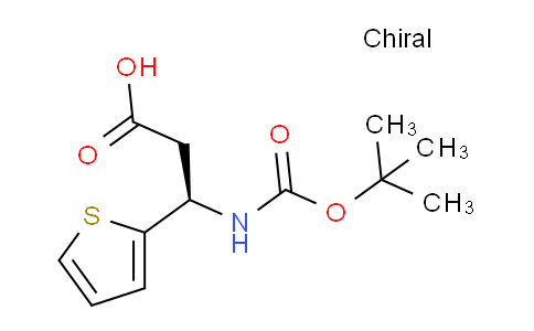 CAS No. 500788-98-7, (R)-3-((tert-butoxycarbonyl)amino)-3-(thiophen-2-yl)propanoic acid