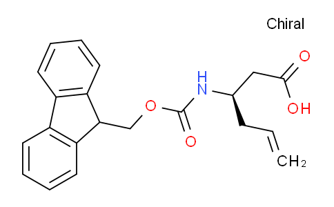 CAS No. 269726-95-6, (R)-3-((((9H-fluoren-9-yl)methoxy)carbonyl)amino)hex-5-enoic acid