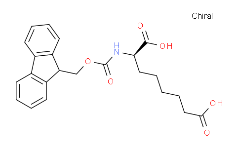 CAS No. 218457-78-4, (R)-2-((((9H-fluoren-9-yl)methoxy)carbonyl)amino)octanedioic acid