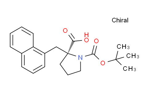 CAS No. 706806-81-7, (S)-1-(tert-butoxycarbonyl)-2-(naphthalen-1-ylmethyl)pyrrolidine-2-carboxylic acid