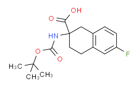 CAS No. 885274-13-5, 2-(Boc-amino)-6-fluoro-1,2,3,4-tetrahydro-naphthalene-2-carboxylic acid