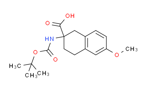 CAS No. 885274-19-1, 2-Boc-amino-6-methoxy-1,2,3,4-tetrahydro-naphthalene-2-carboxylic acid