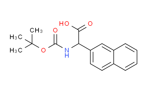 CAS No. 33741-79-6, 2-((tert-Butoxycarbonyl)amino)-2-(naphthalen-2-yl)acetic acid