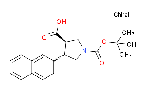 CAS No. 959583-04-1, (3R,4S)-1-(tert-butoxycarbonyl)-4-(naphthalen-2-yl)pyrrolidine-3-carboxylic acid