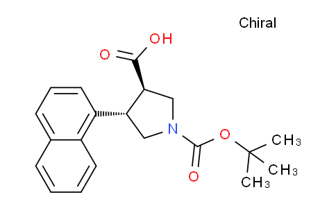 CAS No. 959577-47-0, (3R,4S)-1-(tert-Butoxycarbonyl)-4-(naphthalen-1-yl)pyrrolidine-3-carboxylic acid