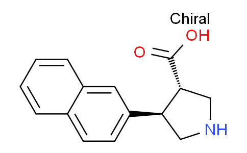 CAS No. 1049978-40-6, (3S,4R)-4-(naphthalen-2-yl)pyrrolidine-3-carboxylic acid