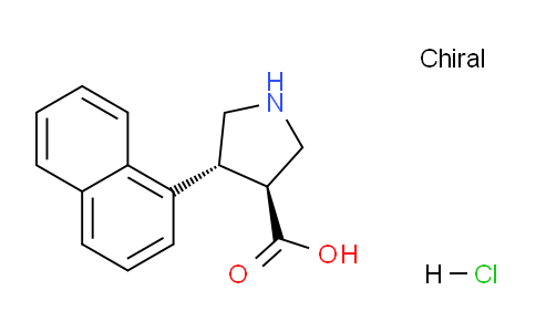 CAS No. 1049734-07-7, (3S,4R)-4-(Naphthalen-1-yl)pyrrolidine-3-carboxylic acid hydrochloride