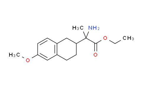 CAS No. 1225228-90-9, ethyl 2-amino-2-(6-methoxy-1,2,3,4-tetrahydronaphthalen-2-yl)propanoate
