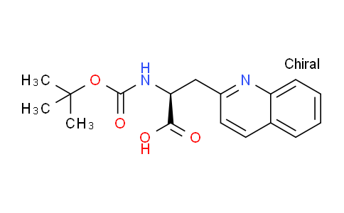 CAS No. 161453-37-8, (S)-2-((tert-butoxycarbonyl)amino)-3-(quinolin-2-yl)propanoic acid