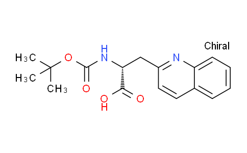 CAS No. 170157-64-9, (R)-2-((tert-butoxycarbonyl)amino)-3-(quinolin-2-yl)propanoic acid