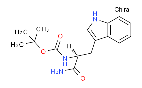 CAS No. 62549-92-2, tert-butyl (S)-(1-amino-3-(1H-indol-3-yl)-1-oxopropan-2-yl)carbamate
