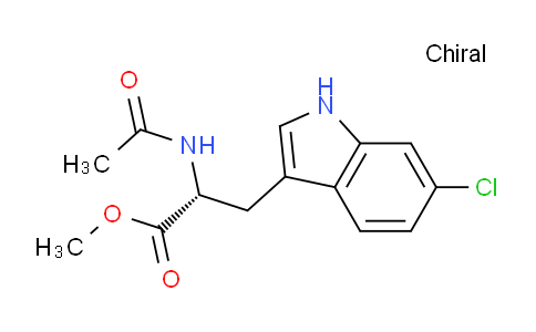 CAS No. 1235280-35-9, (R)-Methyl 2-acetamido-3-(6-chloro-1H-indol-3-yl)propanoate