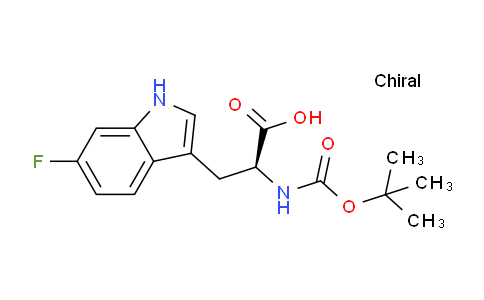 CAS No. 1234870-95-1, (S)-2-((tert-butoxycarbonyl)amino)-3-(6-fluoro-1H-indol-3-yl)propanoic acid