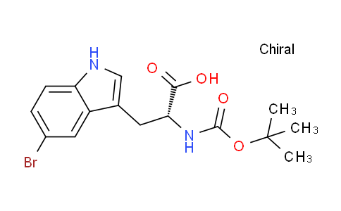 CAS No. 114873-17-5, (R)-3-(5-bromo-1H-indol-3-yl)-2-((tert-butoxycarbonyl)amino)propanoic acid