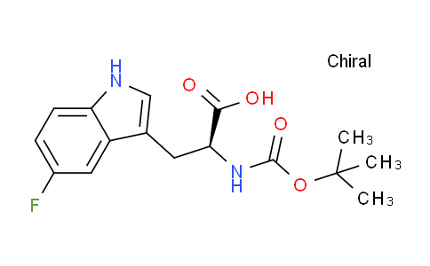 CAS No. 53478-53-8, (S)-2-((tert-Butoxycarbonyl)amino)-3-(5-fluoro-1H-indol-3-yl)propanoic acid