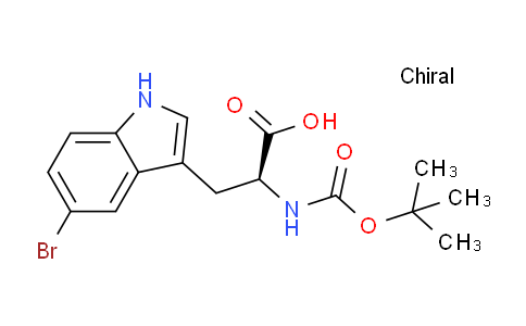 CAS No. 75816-20-5, (S)-3-(5-bromo-1H-indol-3-yl)-2-((tert-butoxycarbonyl)amino)propanoic acid