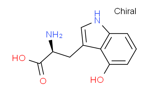 CAS No. 25242-90-4, (S)-2-amino-3-(4-hydroxy-1H-indol-3-yl)propanoic acid