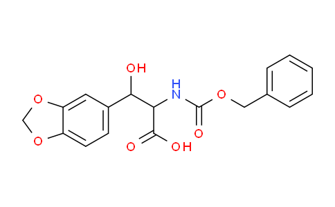 CAS No. 88282-10-4, 3-(Benzo[d][1,3]dioxol-5-yl)-2-(((benzyloxy)-carbonyl)amino)-3-hydroxypropanoic acid