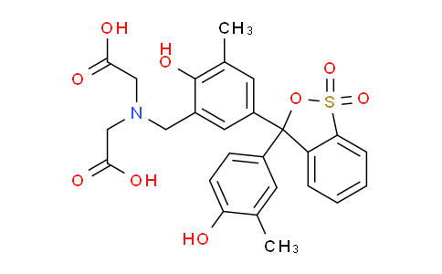 CAS No. 19329-67-0, 2,2'-((2-hydroxy-5-(3-(4-hydroxy-3-methylphenyl)-1,1-dioxido-3H-benzo[c][1,2]oxathiol-3-yl)-3-methylbenzyl)azanediyl)diacetic acid