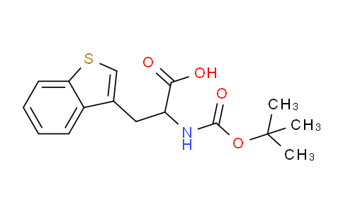 CAS No. 74893-31-5, 3-(benzo[b]thiophen-3-yl)-2-((tert-butoxycarbonyl)amino)propanoic acid
