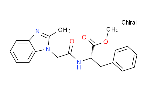 CAS No. 40332-25-0, methyl (2-(2-methyl-1H-benzo[d]imidazol-1-yl)acetyl)-L-phenylalaninate