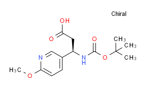 CAS No. 1212298-83-3, (R)-3-((tert-butoxycarbonyl)amino)-3-(6-methoxypyridin-3-yl)propanoic acid