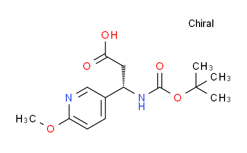 CAS No. 1217755-81-1, (S)-3-((tert-butoxycarbonyl)amino)-3-(6-methoxypyridin-3-yl)propanoic acid