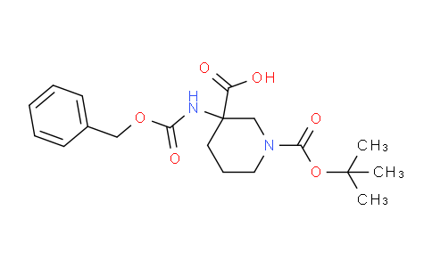 CAS No. 885270-27-9, 1-Boc-3-Cbz-amino-piperidine-3-carboxylic acid
