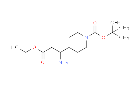 CAS No. 886362-37-4, tert-butyl 4-(1-amino-3-ethoxy-3-oxopropyl)piperidine-1-carboxylate