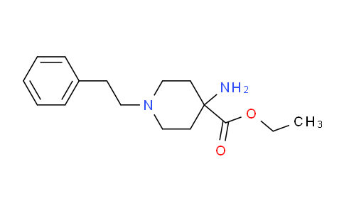 CAS No. 228252-36-6, ethyl 4-amino-1-phenethylpiperidine-4-carboxylate