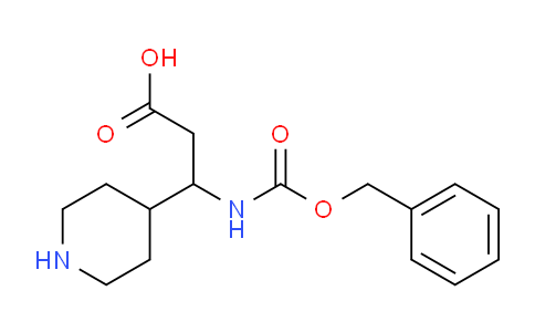 CAS No. 372144-06-4, 3-(((Benzyloxy)carbonyl)amino)-3-(piperidin-4-yl)propanoic acid