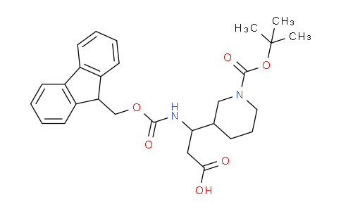CAS No. 372144-11-1, 3-((((9H-Fluoren-9-yl)methoxy)carbonyl)amino)-3-(1-(tert-butoxycarbonyl)piperidin-3-yl)propanoic acid