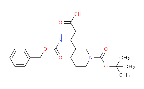 CAS No. 372144-13-3, 3-(((Benzyloxy)carbonyl)amino)-3-(1-(tert-butoxycarbonyl)piperidin-3-yl)propanoic acid