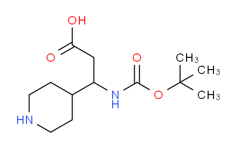 CAS No. 372144-03-1, 3-((tert-Butoxycarbonyl)amino)-3-(piperidin-4-yl)propanoic acid