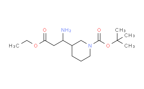 CAS No. 1255099-08-1, tert-butyl 3-(1-amino-3-ethoxy-3-oxopropyl)piperidine-1-carboxylate