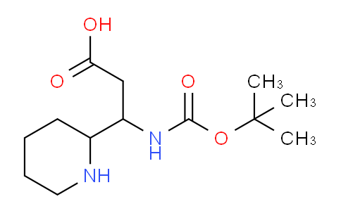 CAS No. 886362-32-9, 3-((tert-Butoxycarbonyl)amino)-3-(piperidin-2-yl)propanoic acid