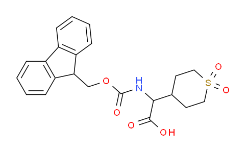 CAS No. 369402-98-2, 2-((((9H-Fluoren-9-yl)methoxy)carbonyl)amino)-2-(1,1-dioxidotetrahydro-2H-thiopyran-4-yl)acetic acid