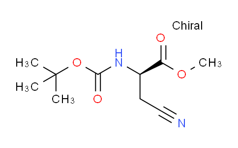 CAS No. 147091-71-2, (R)-Methyl 2-((tert-butoxycarbonyl)amino)-3-cyanopropanoate