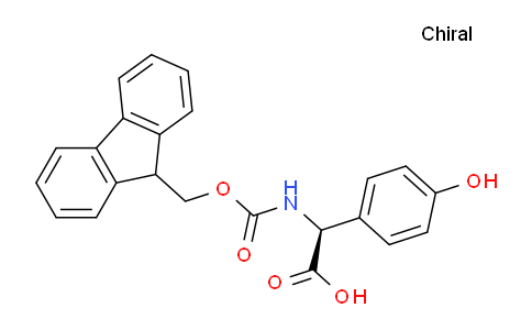CAS No. 182883-41-6, (S)-2-((((9H-fluoren-9-yl)methoxy)carbonyl)amino)-2-(4-hydroxyphenyl)acetic acid