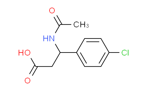 CAS No. 197785-38-9, 3-acetamido-3-(4-chlorophenyl)propanoic acid
