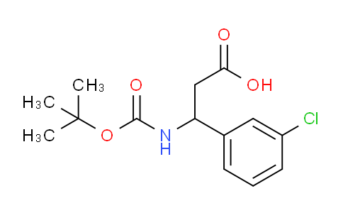 CAS No. 284493-67-0, 3-[(tert-Butoxycarbonyl)amino]-3-(3-chlorophenyl)-propanoic acid
