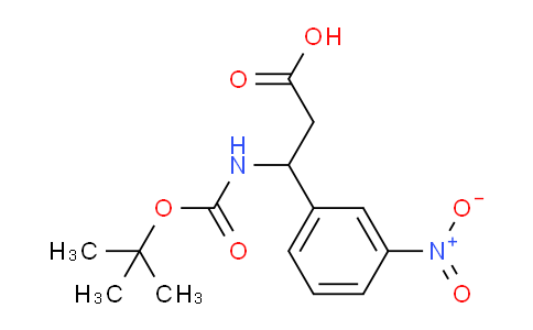 CAS No. 284492-22-4, 3-((tert-Butoxycarbonyl)amino)-3-(3-nitrophenyl)propanoic acid