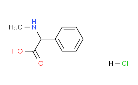 CAS No. 28544-42-5, 2-(methylamino)-2-phenylacetic acid hydrochloride
