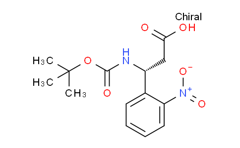CAS No. 501015-23-2, (R)-3-((tert-butoxycarbonyl)amino)-3-(2-nitrophenyl)propanoic acid
