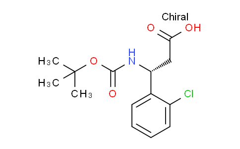 CAS No. 500789-05-9, (R)-3-((tert-butoxycarbonyl)amino)-3-(2-chlorophenyl)propanoic acid