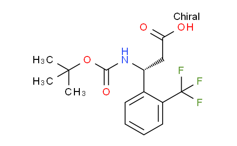 CAS No. 501015-17-4, (R)-3-((tert-butoxycarbonyl)amino)-3-(2-(trifluoromethyl)phenyl)propanoic acid