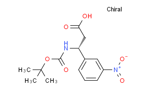 CAS No. 501015-24-3, (R)-3-((tert-Butoxycarbonyl)amino)-3-(3-nitrophenyl)propanoic acid