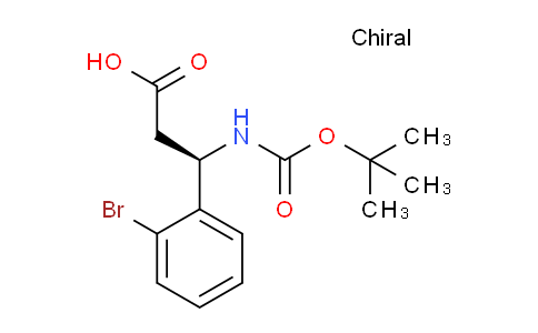 CAS No. 500789-07-1, (R)-3-(2-bromophenyl)-3-((tert-butoxycarbonyl)amino)propanoic acid