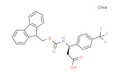 CAS No. 517905-88-3, (R)-3-((((9H-fluoren-9-yl)methoxy)carbonyl)amino)-3-(4-(trifluoromethyl)phenyl)propanoic acid